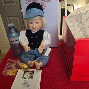 Edwin M Knowles Doll Hans 1991 By Kathy Barry Hippensteel 14" Porcelain Doll